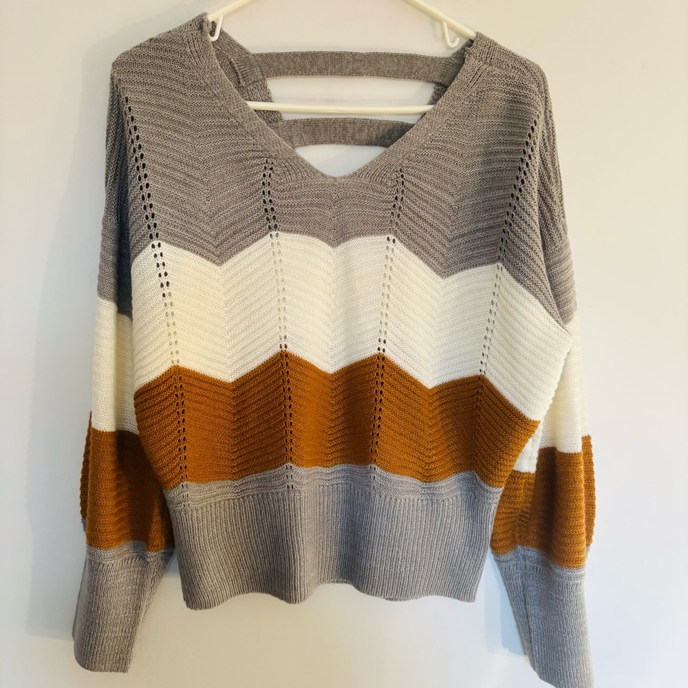 Full Circle Trends Unique Colorblock Sweater